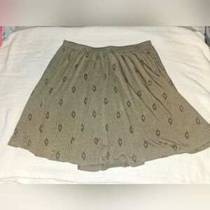 Old Navy Olive Diamond Pattern Skater Skirt